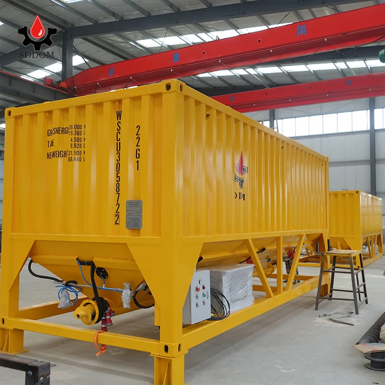 Professional manufacturer SDDOM Hopper New Horizontal bulk portable concrete mixing Cement Silo supplier