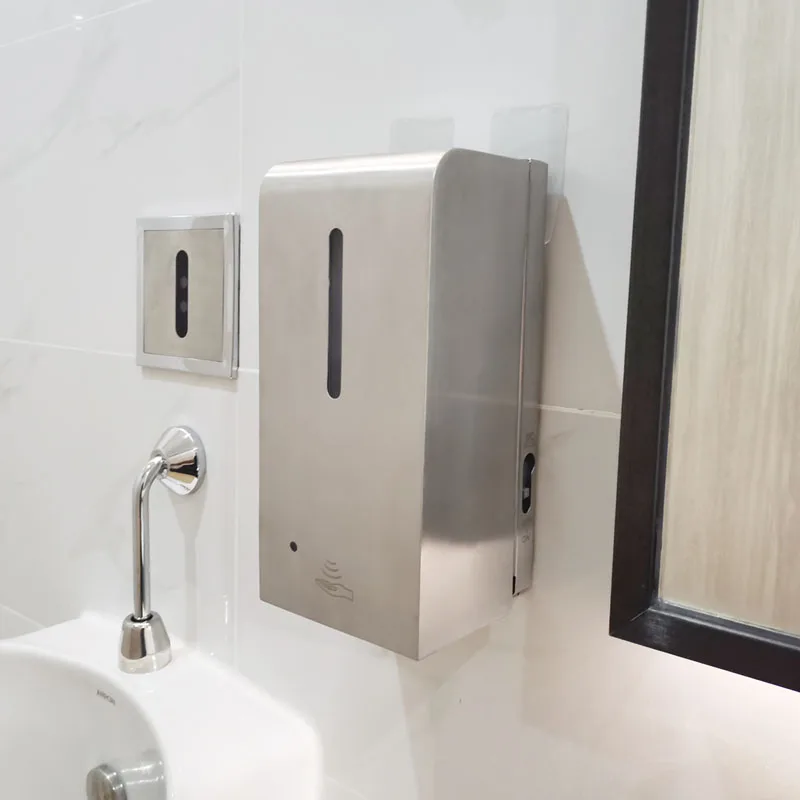 Wall Mount Electric automatic touchless alcohol gel hand sanitiser sprayer aluminum stainless steel luxury modern soap dispenser