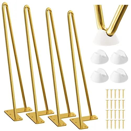 Hairpin Legs Gold Wholesale Cheap Round Iron Steel Restaurant Desk Feet Metal Bench Coffee Dining Table Hairpin Furniture Legs