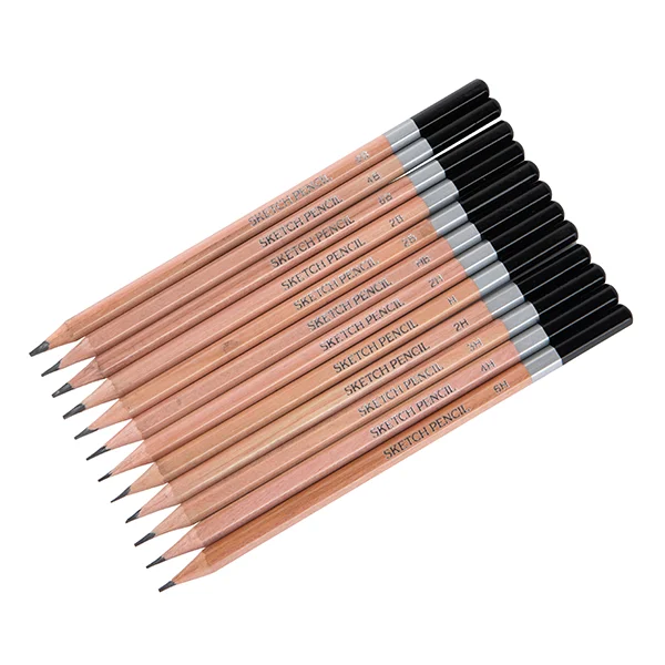 Sketching pencils hot sale Art Nation 12 pcs 6H,4H, 3H,2H,HB,2B,4B,6B,8B.art darwing pencil set