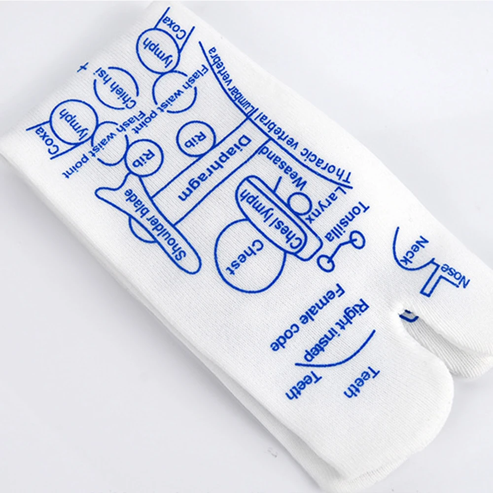 Healthy and Interesting Warp Socks Magical Meridian Socks  English Version Digital Acupuncture Points Socks