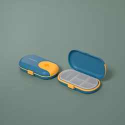Creative Plastic Portable Mini Tablet Medicine Crusher with Blade Drug Dispensing Grinder Storage Case Pill Cutter Box
