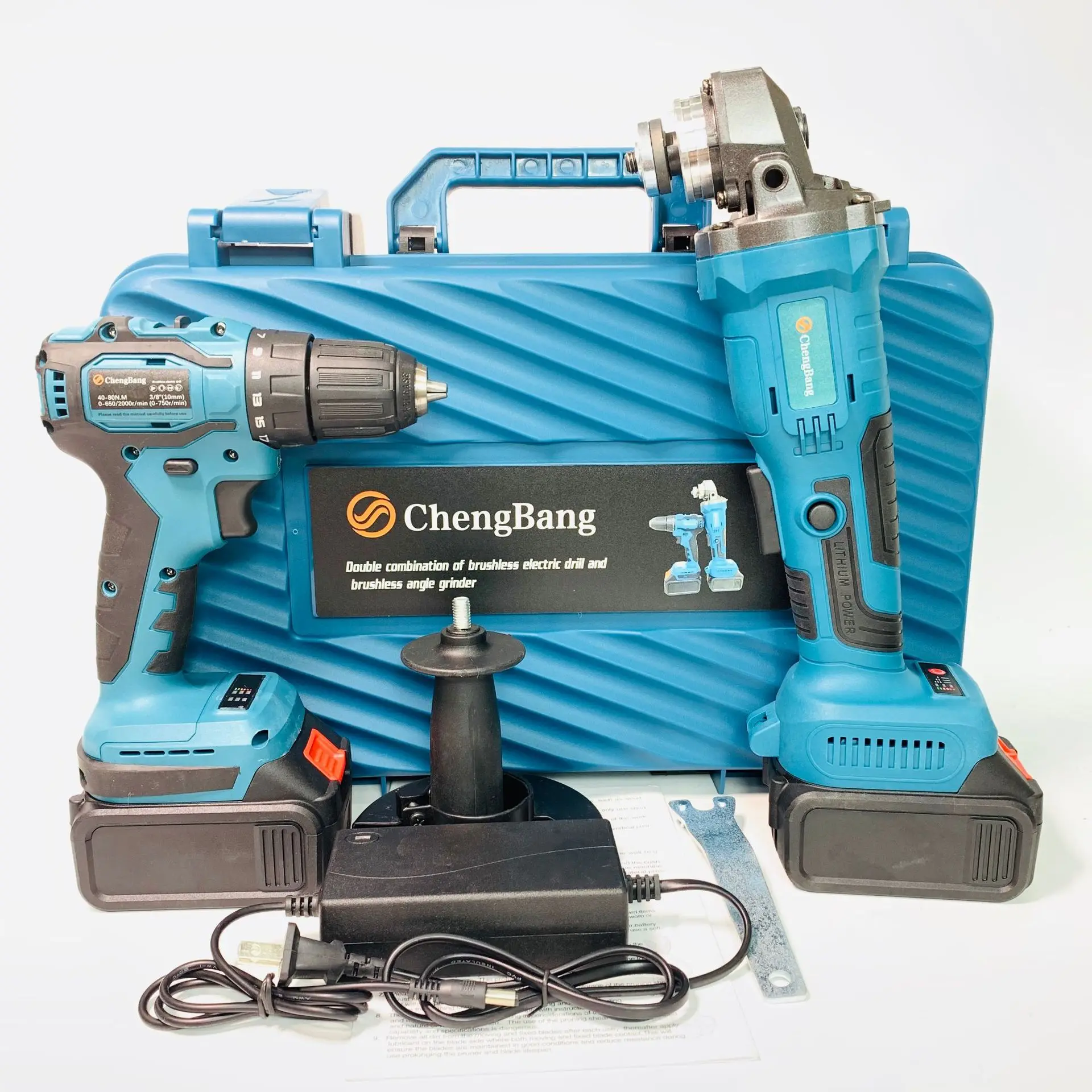 2pcs 3000mah battery makita Interface tool sets 6pcs Lithium brushless combination tool 2-piece set power drill Angle grinder