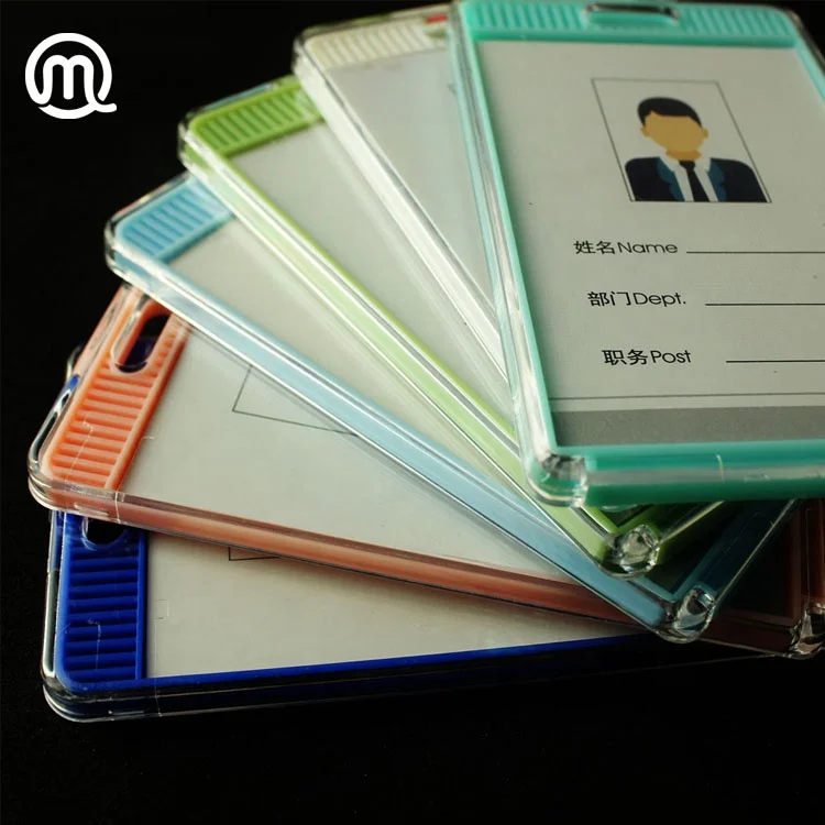 
Bright Backpack ID Tags for Student Identification Cards Business Card Size with Clear Window (Assorted Colors) 
