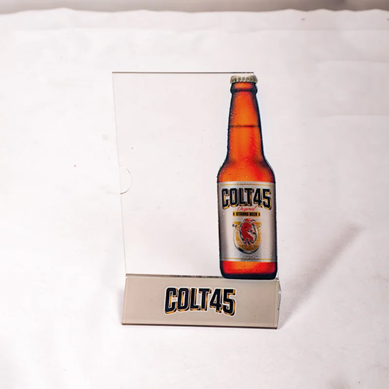 Acrylic Floating Frame Acrylic Sign Holder Transparent Table Menu Bar Menu