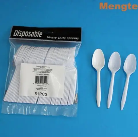 PP Material White plastic spoon