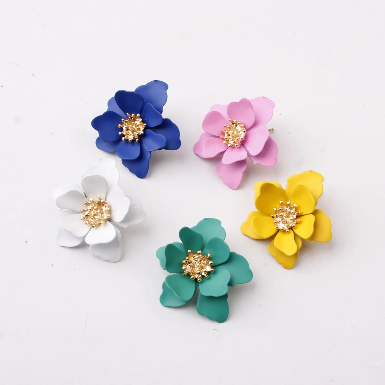 Plastic Resin Earring Colorful Fashion Jewelry Earrings Cute Flower Stud Earrings For Women