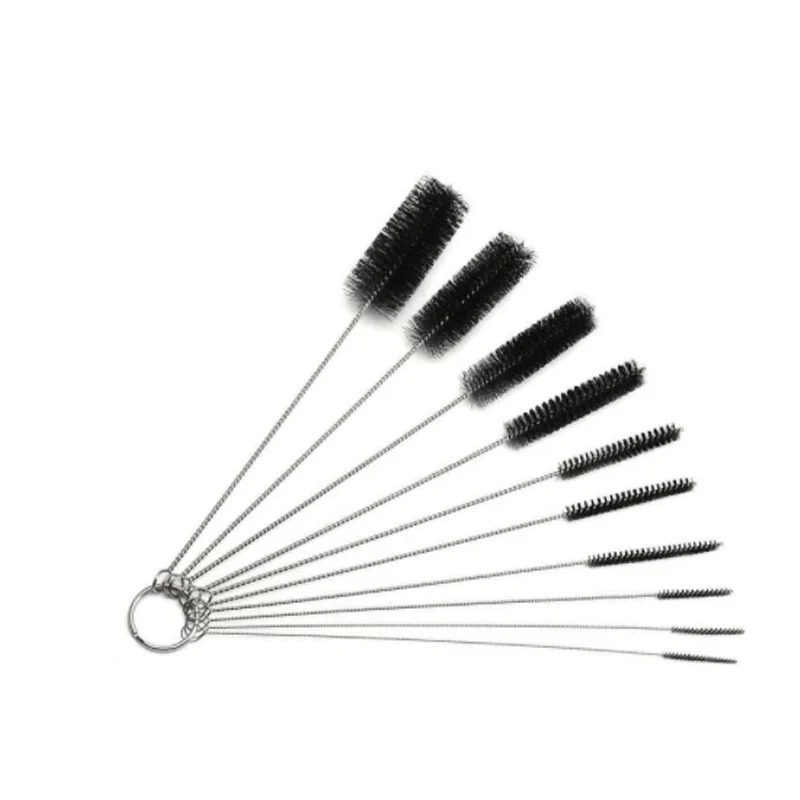 Stainless Steel Straw Brush For Bamboo Straw Cleaners Silicone Straw Cleaning Brush