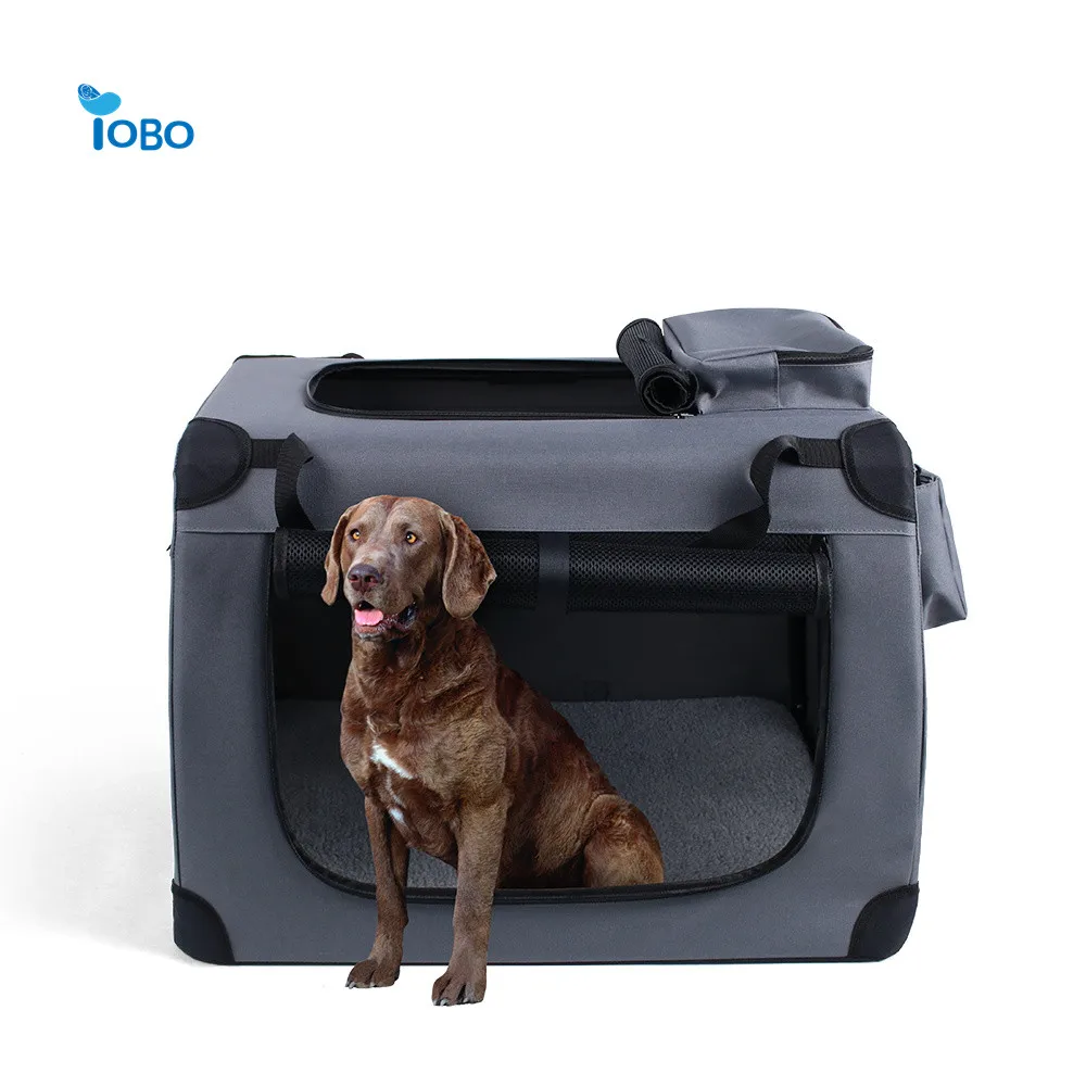 YOBO 3 Door Indoor & Outdoor Dog Travel Kennel Foldable Soft Dog Crate Dog Travel Crate Bag Pet carrier
