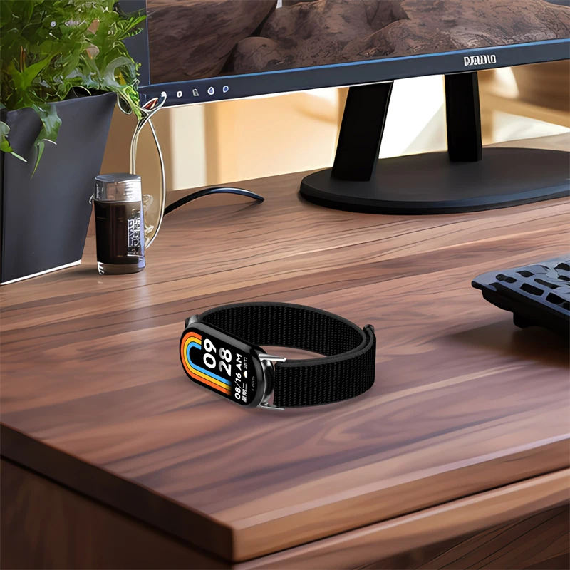 Nylon Loop Strap for Xiaomi Band 8/8 NFC Adjustable Elastic Bracelet Watchband for Mi Band 8 Band Accessories