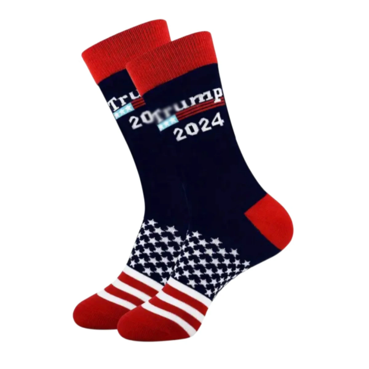 2024 New Arrival Unisex Cotton Striped Crew Socks American Flag USA Sock