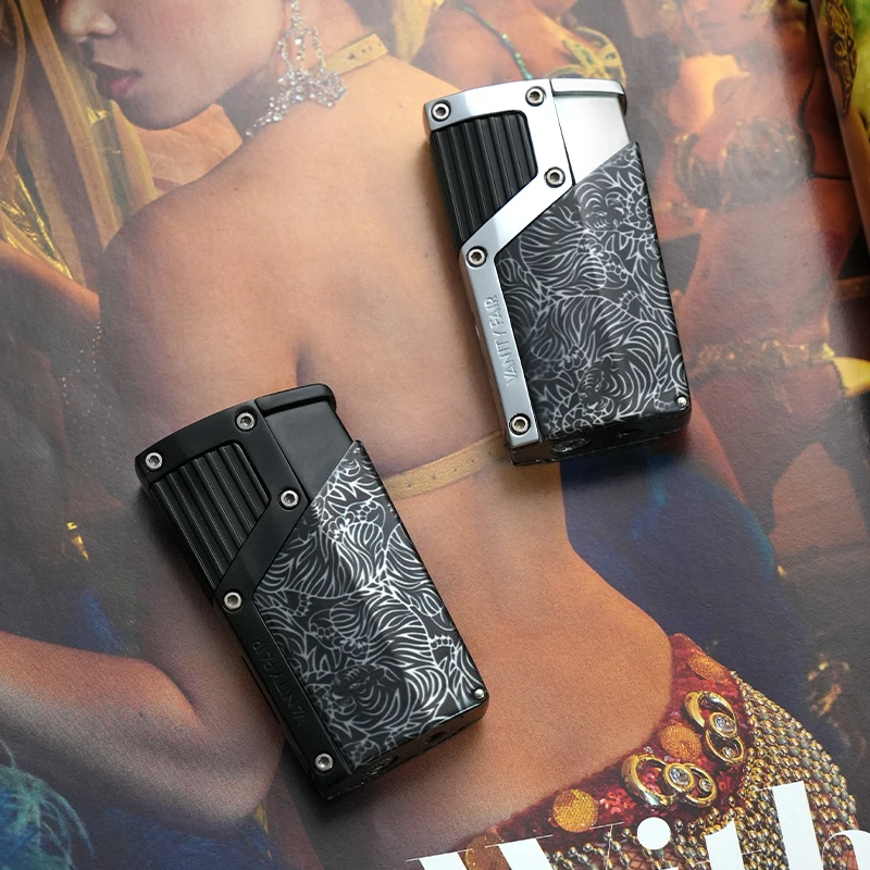 Butane Refillable Gas Lighter Cigar Accessories Luxury Four Flames Jet Torch Cigar Lighter With Gift Box