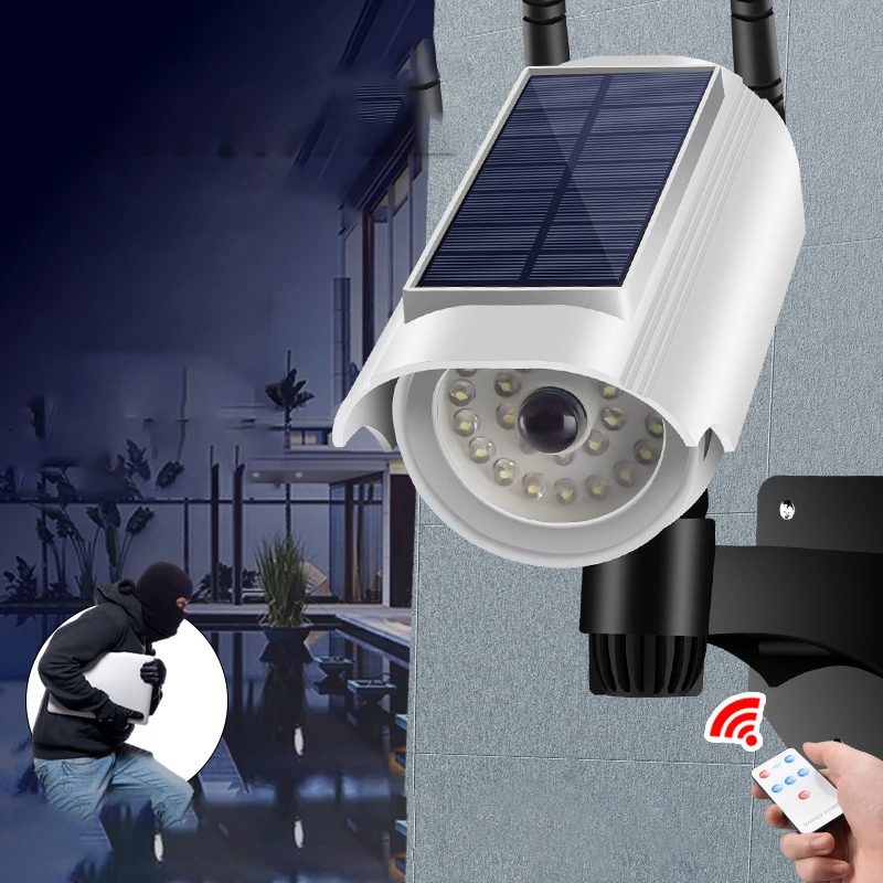 Solar Surveillance Camera Outdoor Wall Lamp Waterproof Courtyard Garden Led Pir Motion Sensor Dummy Security Cctv Cameras