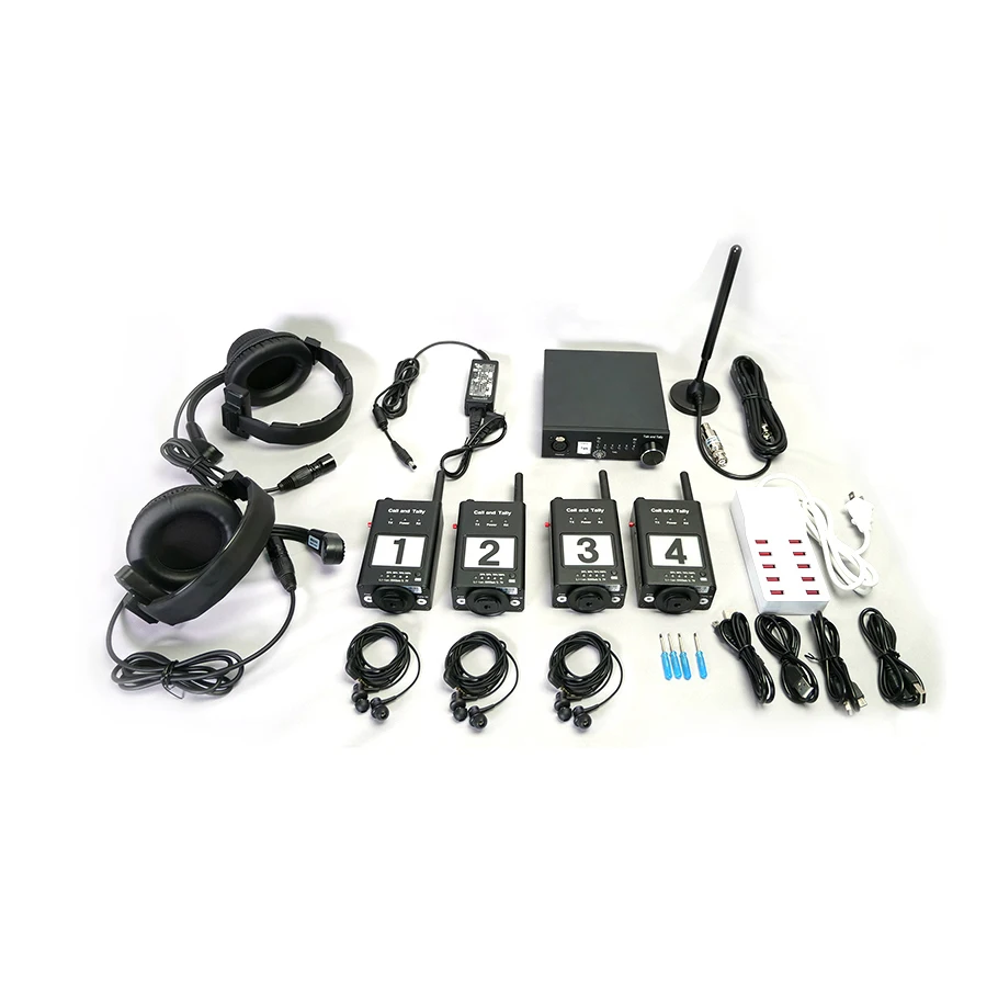 Factory Price High Quality Professional Accurate Duplex 4 Way Wireless Intercom Long Range for Camera and Live Broadcast Company
