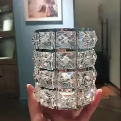 Fashion tools european silver diamond square crystal makeup brush holder