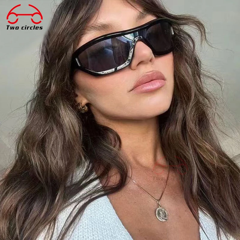 Twooo T1117 Custom One Piece UV400 езда оверсайз солнцезащитные очки для мужчин