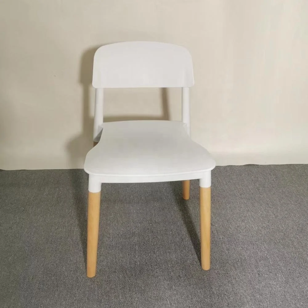 
Fashion Design Hot Selling Plastic PP Chairs With wood leg Chair in Furniture 