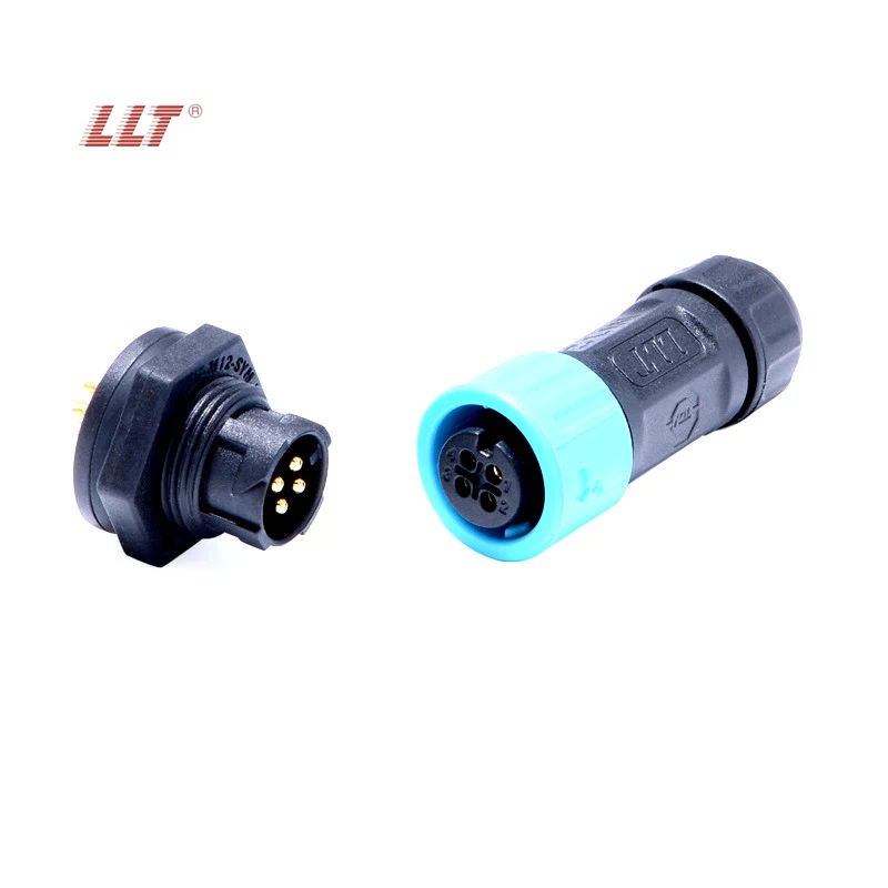 IP67 M12 2 3 4 5 6 7 8 Pin черная Светодиодная лента для кабинета лампа питания водонепроницаемый разъем