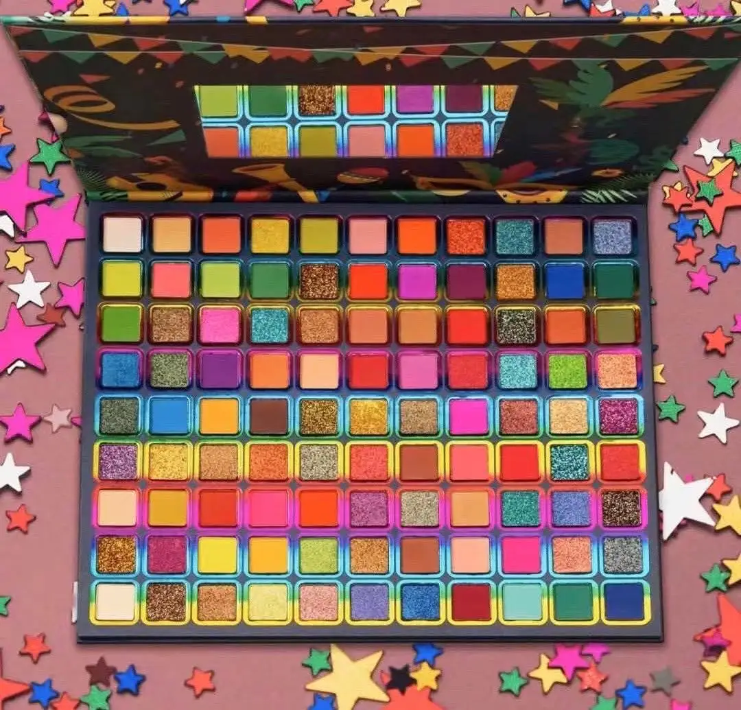 Wholesale 99 Colors Private Label Makeup Glitter Eyeshadow Palette Multichrome Eyeshadow