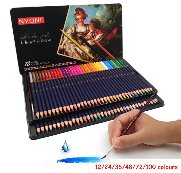Карандаш NYONI N2812/N2824/N2836/N2848/N2872/N28100 профессиональные водорастворимые цветные