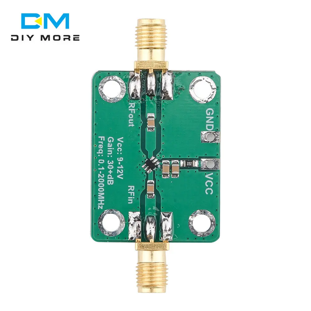 0.1-2000MHz 32dB Gain Broadband Low Noise High Frequency LNA RF Amplifier Module For FM HF VHF/UHF
