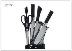 Высококачественный набор кухонных ножей, профессиональная точилка для мяса, ножницы, стальной нож