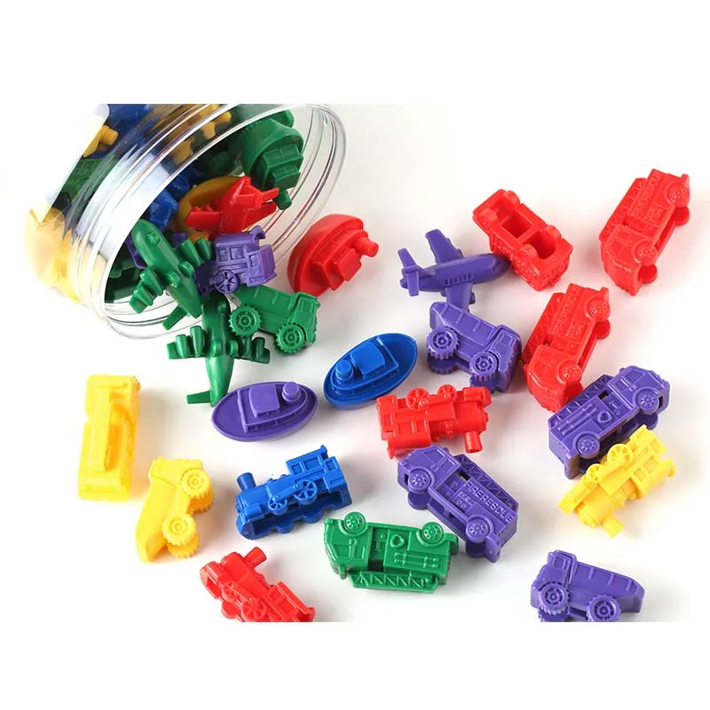 Preschool Toys of Vehicle Counters, Transport Counters Learn Counting, Colors, Sorting and Sequencing Math Manipulative