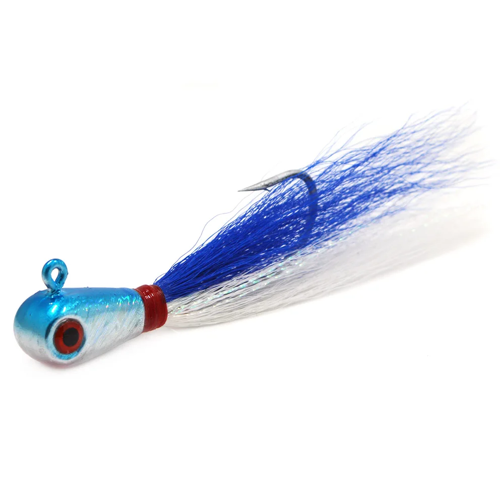 High quality wholesale 1oz fishing tackle lures bucktail jigs