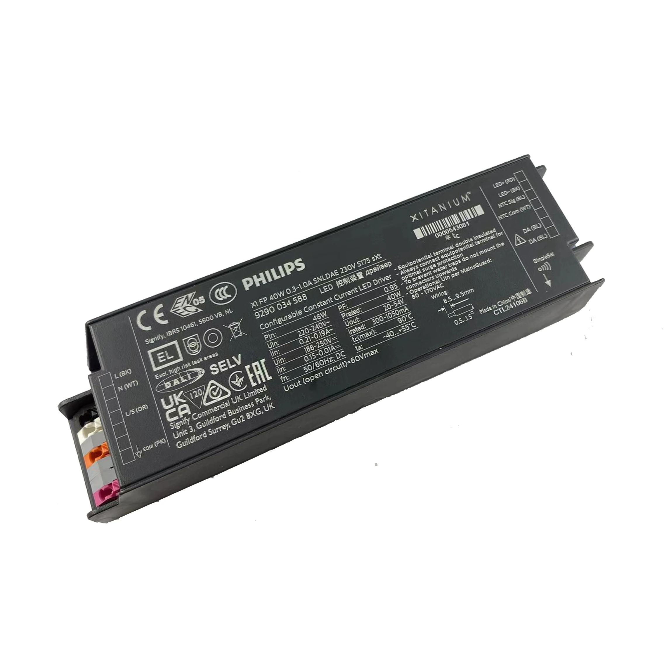 Xitanium FULL Prog LED Xtreme drivers Xi FP 40W 0.3-1.0A SNLDAE 230V S175 sXt 929003458806