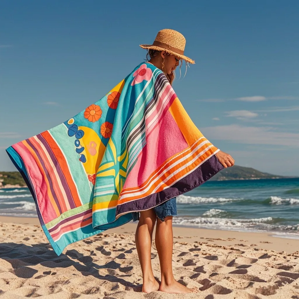 Manufacturer Wholesale Custom Double Sided Printed Sand Free Beach Towel for Bath Use