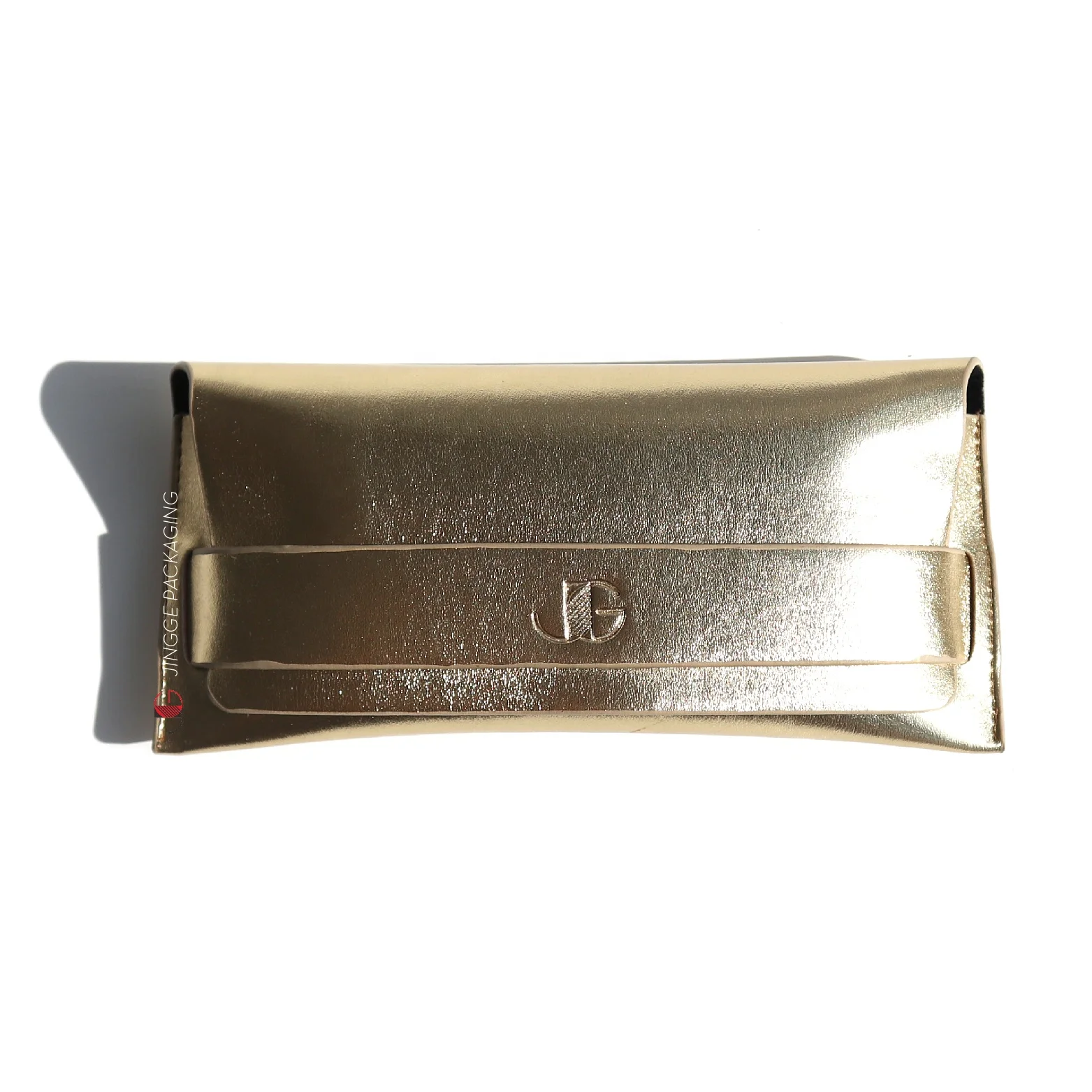 Glossy Custom Logo Optical Frame Eyewear Bag Cases Luxury Leather Case for Eyeglasses