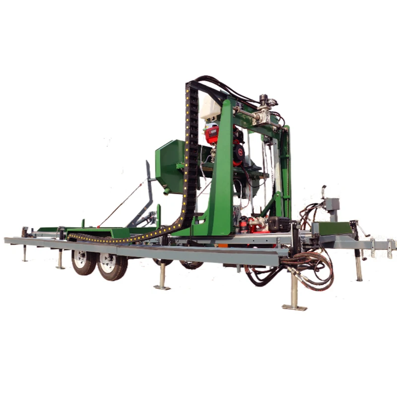 2023 JieRui mobile horizontal automatic saw mill machine hydraulic bandsaw sawmill for sale