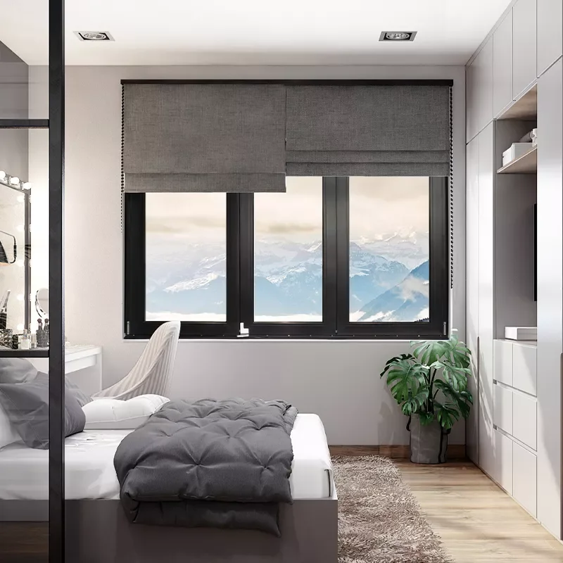 Attractive and Versatile  Double Glazed  Aluminum Bi-fold Window Low Maintenance And Easy to Clean Folding Windows