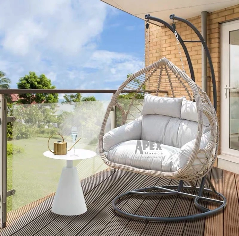 Hanging Basket Rattan Chair  Patio Swing Chair for Two Person Balcony Home Indoor Leisure Rocking Chair