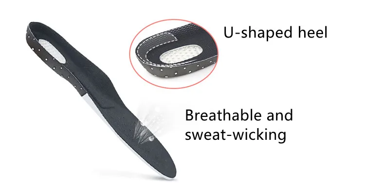 Silicone orthotic Insoles EVA Shock-Absorbing Arch Support and Cushioning Flat Foot Orthopedic Insoles for Plantar Fasciitis