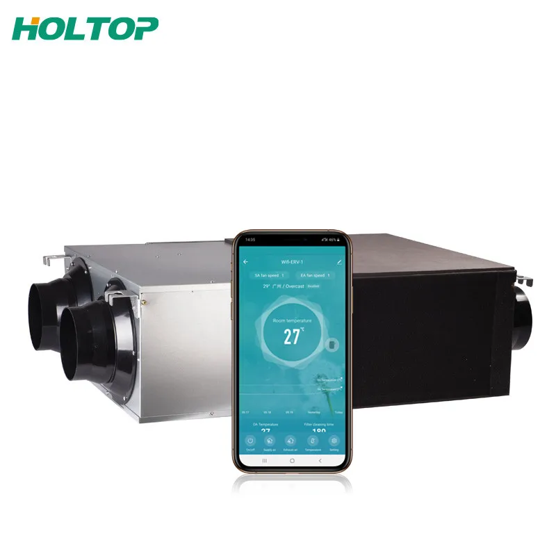 20-117 kg  fresh air roof mounted erv for movie theater by occlusal edge sealing 90% temp efficiency