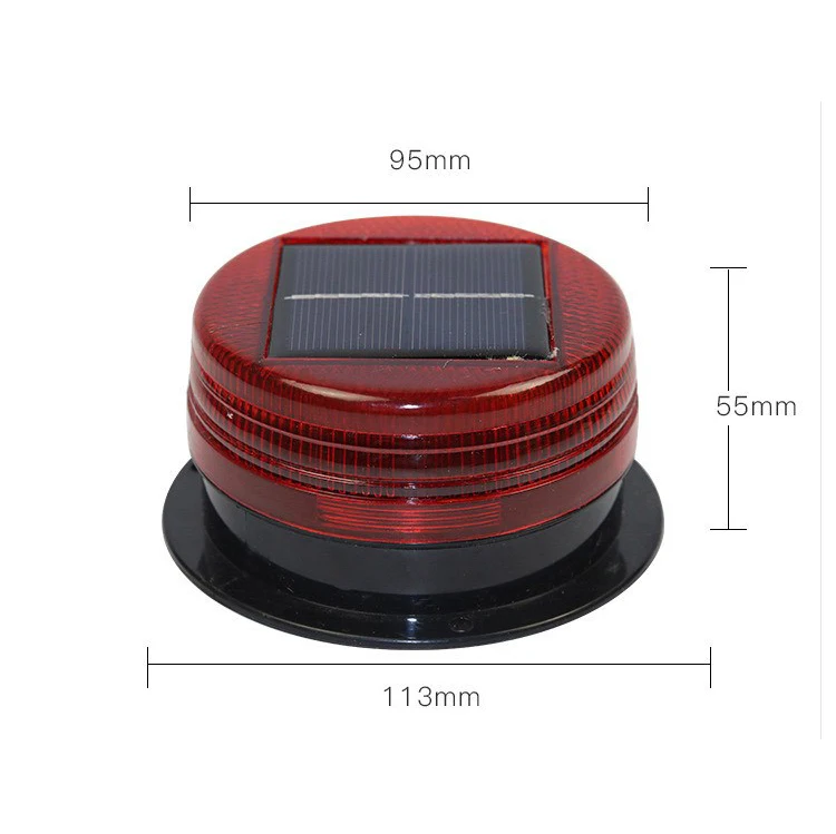 
The best selling high quality solar red and blue flashing traffic warning lights LED flashing lights 
