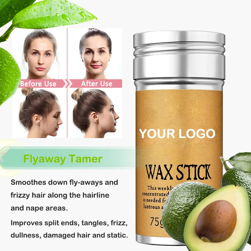 Latest Nourish & Shiny Create Sharp Lines Smooth Frizz Hair Unisex Vitamin E Beeswax Hair Finishing Stick For Broken Hair