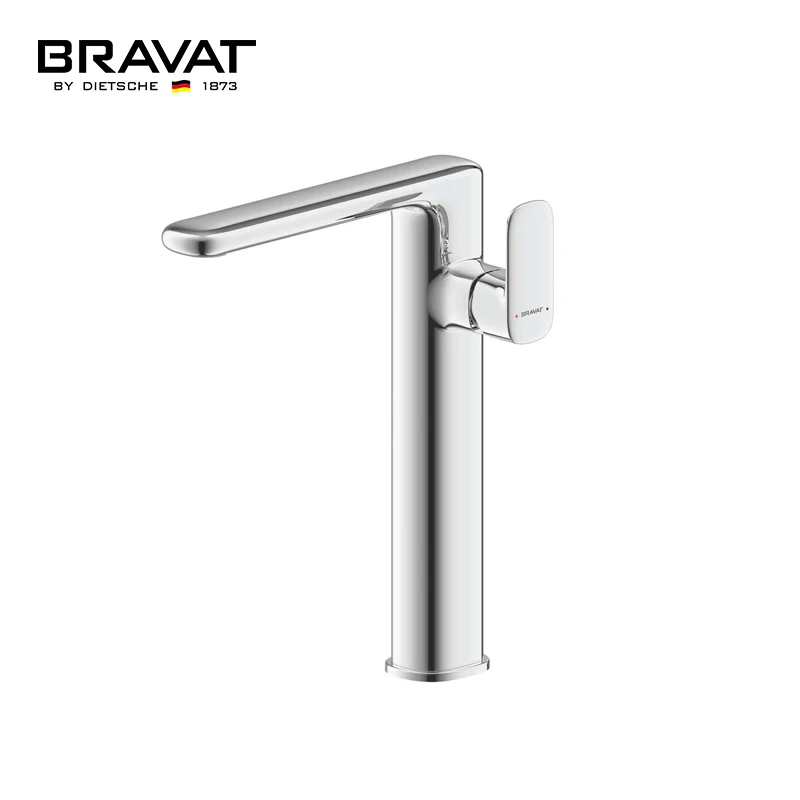 Bravat High Quantity Brass Deck Mounted Basin Water Tap Water Faucet Toilet High Basin Mixer Faucet