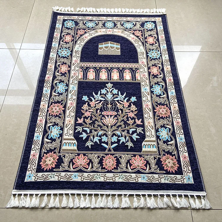 Большой исламский мягкий бархатный коврик Рамадан подарок толстые мусульманские молитвенные коврики с молитвенными бусинами уникальное украшение для женщин мужчин детей