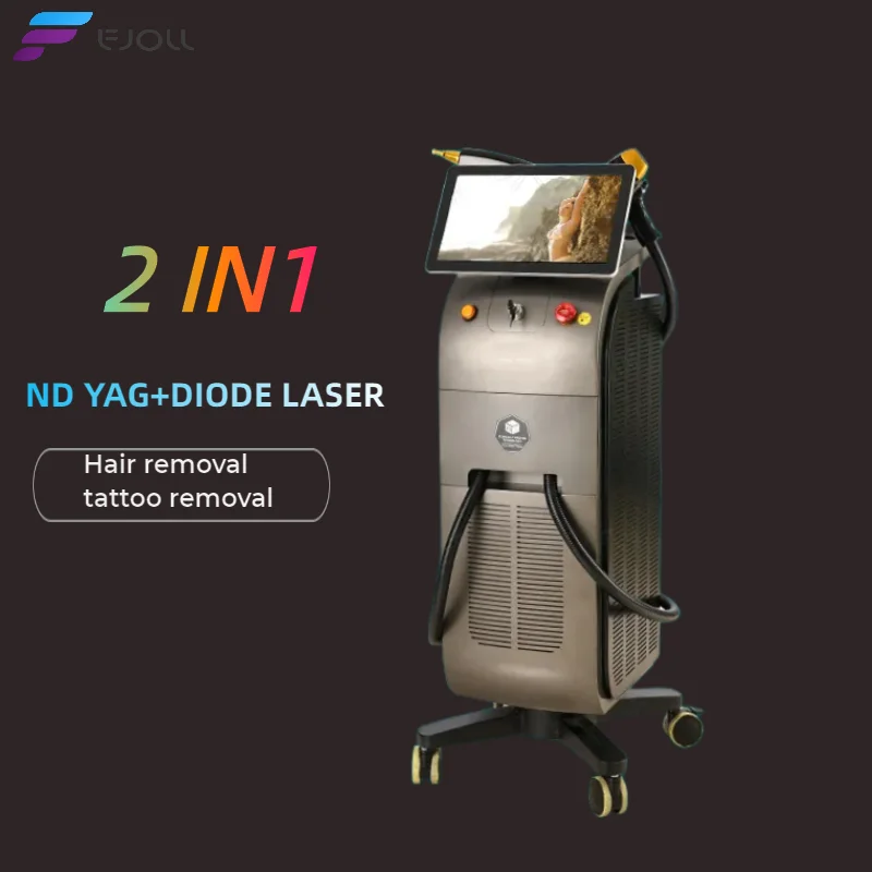 2023 NEWEST! 2 in 1 KM titanium diode laser hair removal q switched nd yag laser tattoo removal beauty equipment