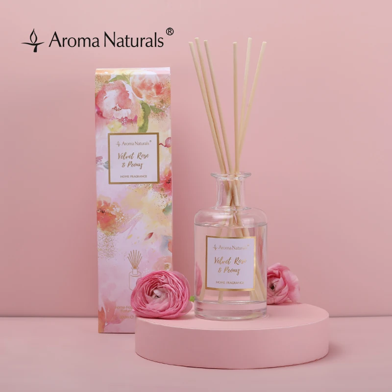 
Aroma Naturals reed diffuser hand drawn flower reed diffuser gift set 