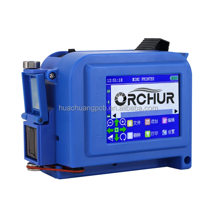 Huachuang 12.7mm Tij Inkjet Printer Can Bottle Logo Printer Expiry Date Coding Machine Concave Surface Character Mini Printer