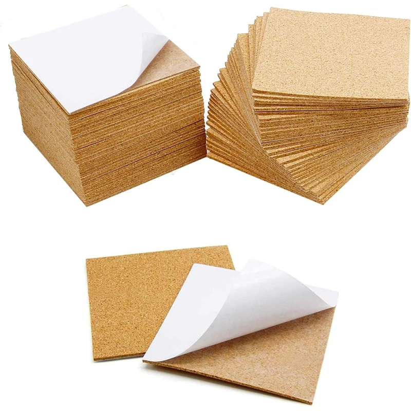 KUKESI Wholesale Customization Economic And Reliable Eco-friendly Square Or Round Self Adhesive Cork Pad With Back Sheet