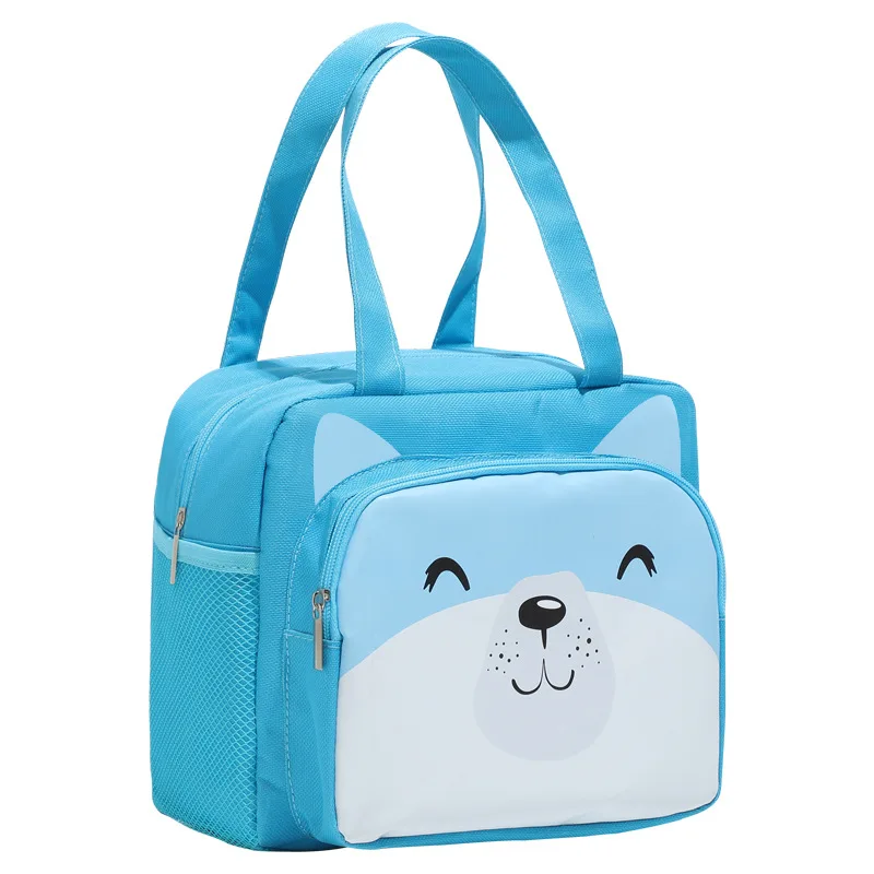 Wholesale Custom Logo Cute Cartoon Oxford Polyester Tote Cooler Lunch Bag Insulated for School Kids