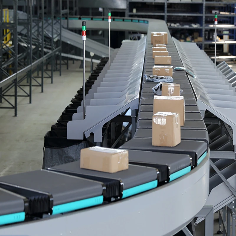 Express Parcel Sorting Machine Industrial Cross Belt Sorting System With Dws Sorting Conveyor Equipment For Logistic Warehouse