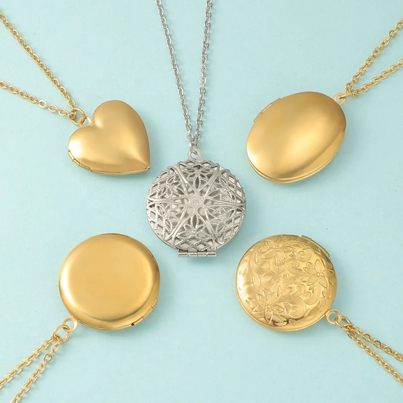 Ювелирные изделия Dr.Jewelry ручной работы ювелирные изделия 18K Позолоченные из нержавеющей стали сердце фото коробка кулон для поделок картины медальон очарование