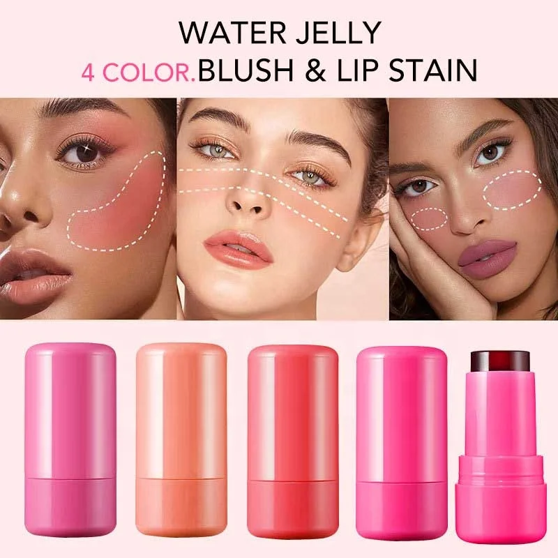 Moisturizing Natural Lip And Cheek Stain Jelly Blush Lip Tint Lip Blush Jelly Tint Blusher Powder