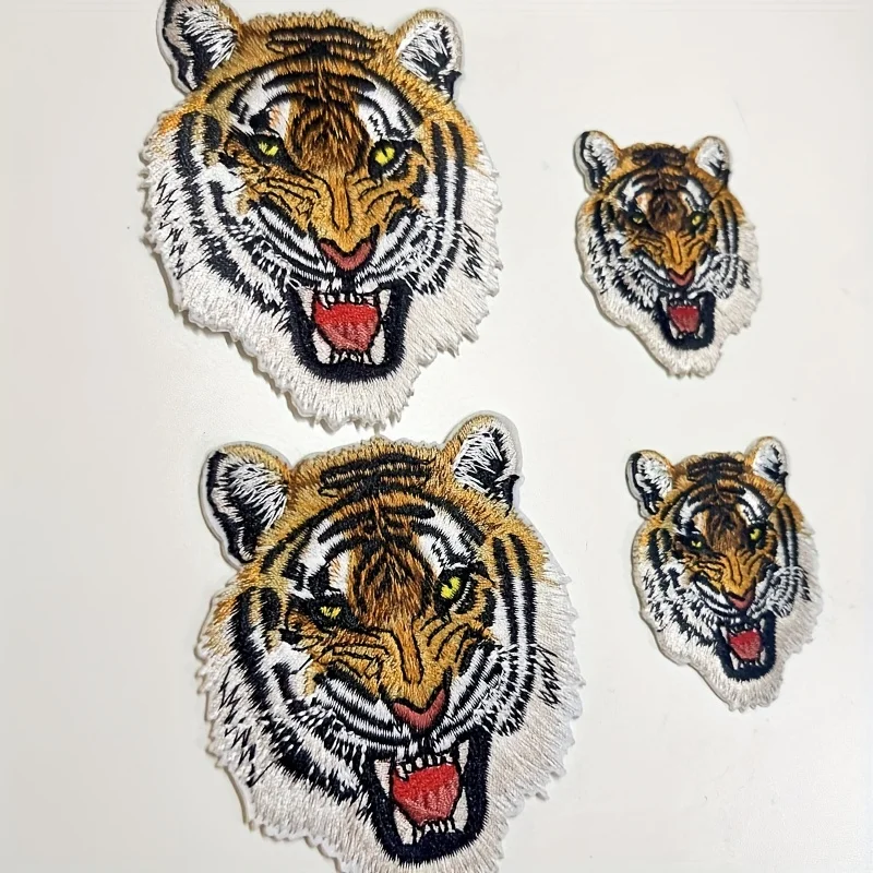 Custom logo printing Sport iron Patch Tiger Embroidery Patches
