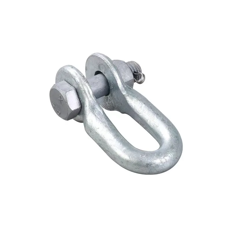 High Quality Hot Dip Galvanized Shackle Clevis Type U Anchor Shackle for Power Line Fittings/overhead Line Bow Shackles
